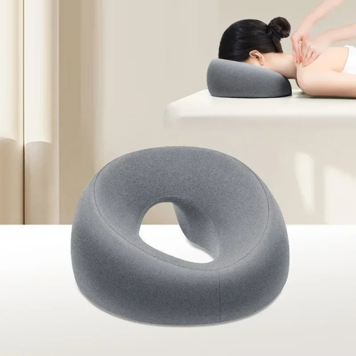 Almohada ergonómica de espuma viscoelástica de 26 x 13 x 6 cm para dormir en el escritorio, almohada de masaje cosmética, soporte