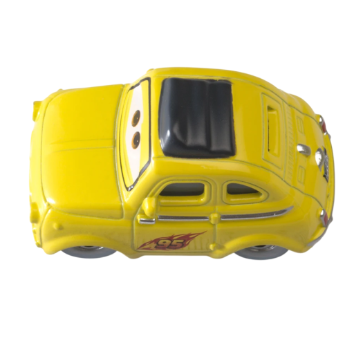 Alufælgetøjsbil Disney Pixar Cars 3 Gul Luigi model 1:55 Køretøjer til børn Metallegetøj Engelsk samlerbil Detaljeret design