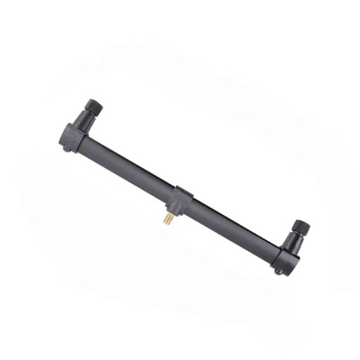 Aluminium-Rutenhalter für 2 Angelruten 30 cm mit zentralem Gewinde, stabile Metallkonstruktion, schwarz für Ständer und Rod-Pod