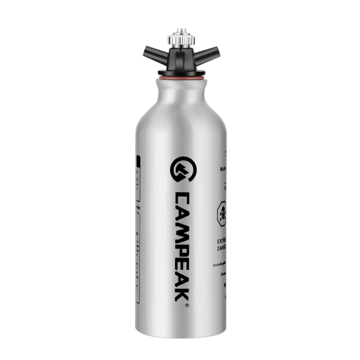 Aluminiumbränsleflaska 0,5 l för camping Lätt utomhusflaska 94 g med säkerhetsventil för flytande bränslen Vandring Camping