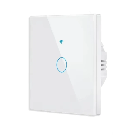 Älykäs kosketusseinäkytkin WiFi 220V 1-osainen 433MHz moderni lasipaneeliohjaus iOS Android Smart Home -sovelluksella