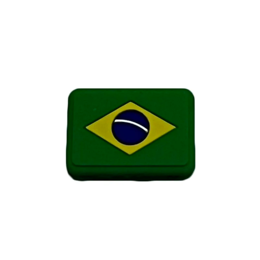Amortecedor de vibrações para raquete de ténis Design retangular Bandeira do Brasil Acessório desportivo para ténis Amortecimento de impactos Acessórios