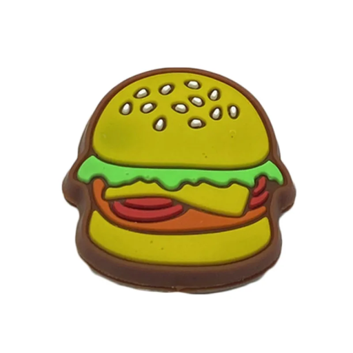 Amortizor de vibrații pentru racheta de tenis Accesoriu antivibrație din silicon cu design original de hamburger