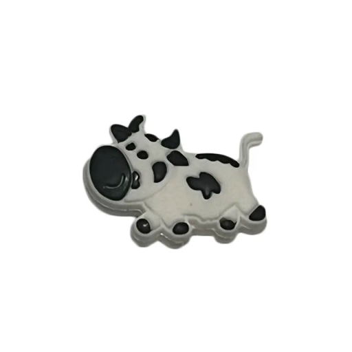 Amortizor de vibrații pentru racheta de tenis Amortizor din silicon cu motiv de vacă Design alb-negru Accesorii pentru jucătorii de tenis Accesoriu de amortizare