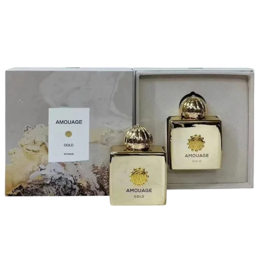 Amouage Gold parfumeret vand 100 ml unisex eau de parfum duft af liljekonval og rose samt røgelse i en cremet flaske til kvinder og mænd