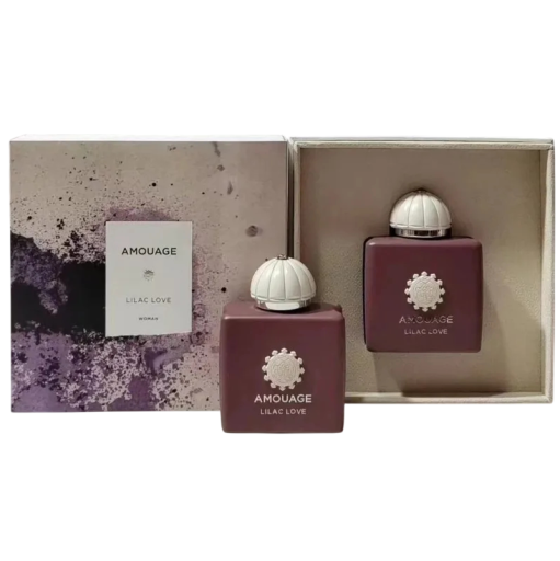 Amouage Lilac Love parfumeret vand 100 ml unisex eau de parfum duft af heliotrop, syrener og vanilje, vinrød flaske til kvinder og mænd