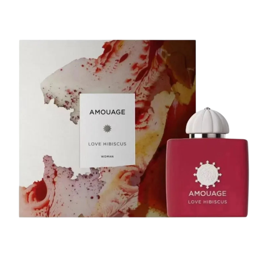 Amouage Love Hibiscus parfumerie water 100 ml unisex eau de parfum geur van passievrucht hibiscus en vanille roze fles voor vrouwen en mannen