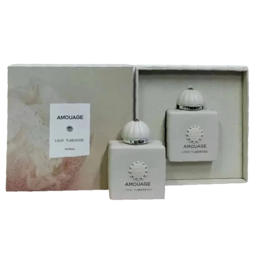 Amouage Love Tuberose woda perfumowana 100 ml unisex eau de parfum zapach tuberozy gardenii i wanilii kremowa butelka dla kobiet i mężczyzn