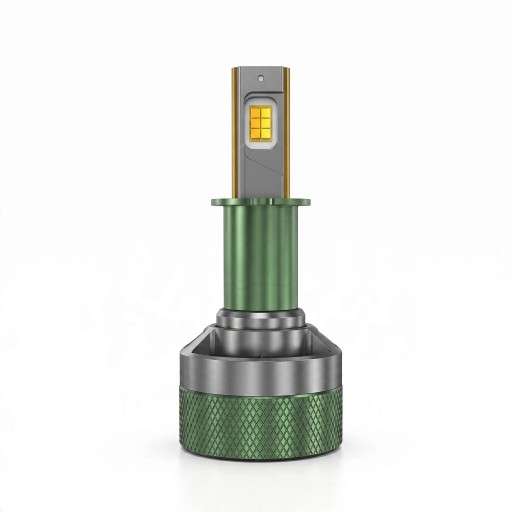 Ampoules LED pour phares avec contrôle Bluetooth via application, 3000–8000 K, culot H3, puces CSP, ventilateur, vertes, pour voiture 12V/24V
