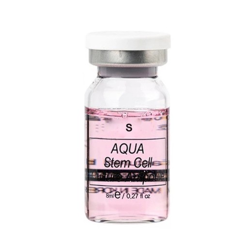 Ampule Aqua Stem Cell 8 ml pentru hidratarea intensivă a pielii uscate și deshidratate cu extracte vegetale, în flacon de sticlă