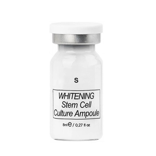 Ampule Whitening Stem Cell 8 ml pentru iluminarea tonului pielii, uniformizarea culorii și sprijinirea netezimii pielii, într-o sticlă de sticlă