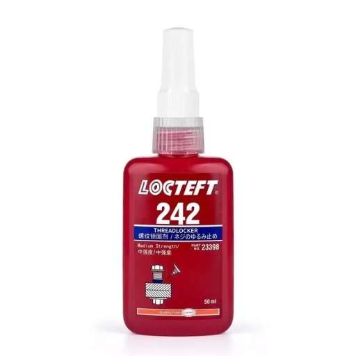 Anaeróbne závitové lepidlo 242 50 ml stredná pevnosť univerzálne použitie závity M6–M20 tixotropná viskozita ľahká demontáž