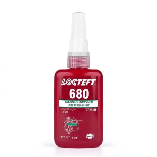 Anaerobní lepidlo 680 50 ml vysoká pevnost pro válcové spoje střední viskozita opravy hřídelí, patek, pouzder, odolné oleji
