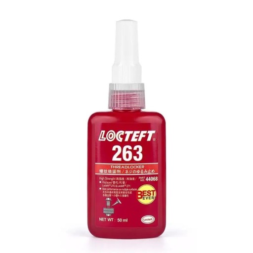 Anaerobní závitové lepidlo 263 50 ml vysoká pevnost rychlé vytvrzení odolné oleji pro závity do M20 včetně mírně znečištěných povrchů