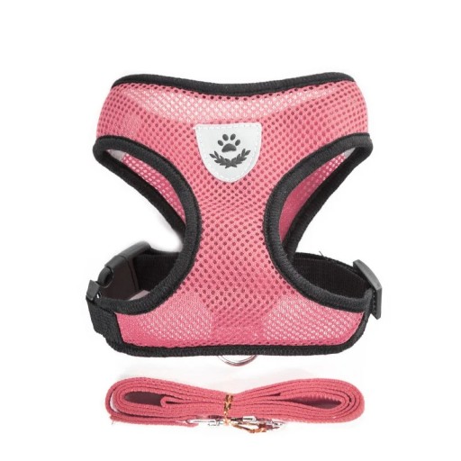 Åndbar hundesele i net med snor Tilbehør til små hunde og hvalpe Sele- og snorsæt Vest med reflekterende elementer 1,5 - 2,5 kg