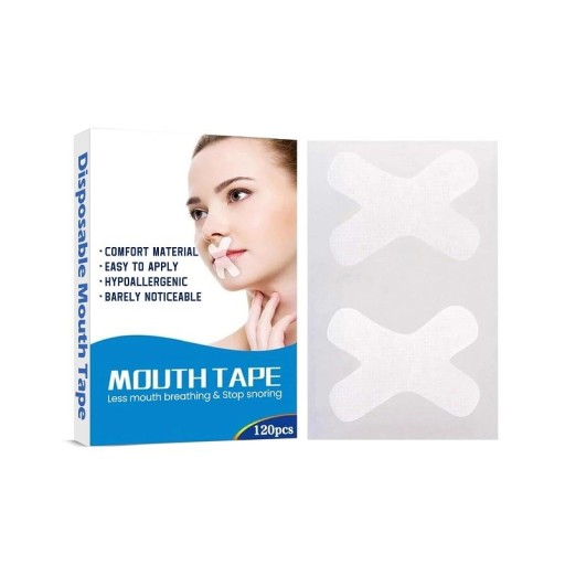 Åndbare anti-snorken mundklistermærker Hypoallergenisk plaster til forbedring af søvn Transparent klæbende mundstrimmel til bedre søvn 120 stk.