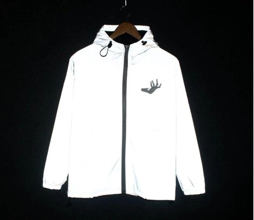 Ανδρικό φθορισμού μπουφάν με τριαντάφυλλα - Γκρι