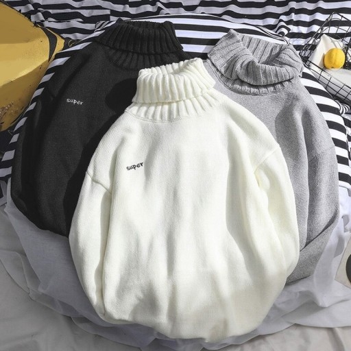 Ανδρικό πουλόβερ με ψηλό λαιμό F306