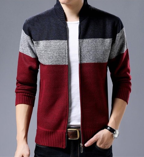 Ανδρικό ριγέ μπουφάν J2083