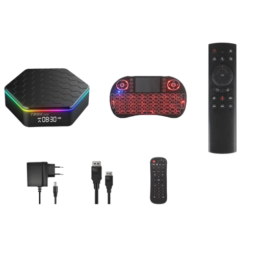 Android TV-boks 4/32 GB med stemmestyring og tastatur