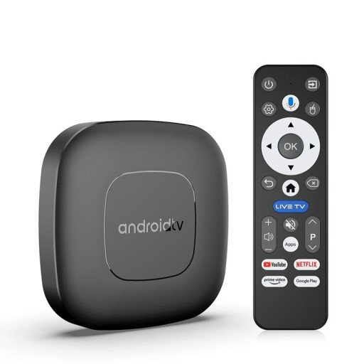 Android TV box Android 16 4K video 16 GB RAM 256 GB opslag Rockchip 3518 WiFi 6 en Bluetooth 5.4 Spraak afstandsbediening Zwart Voor streaming