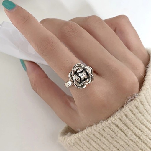 Anel feminino flor D981