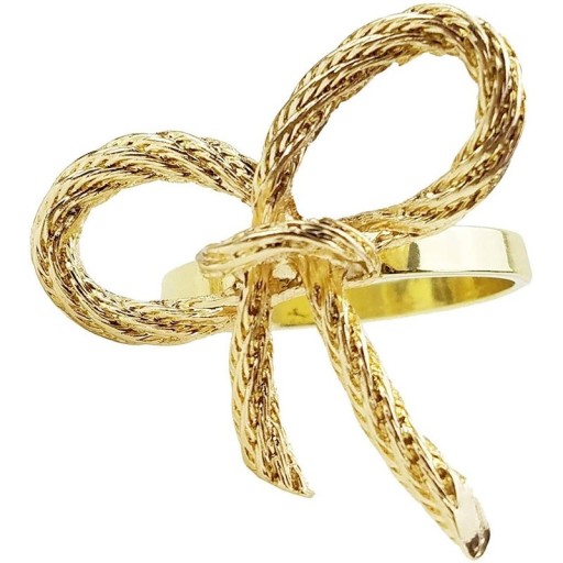 Anelli decorativi per tovaglioli con fiocco 8 pz