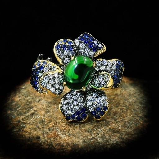 Anello da donna con fiore D2346