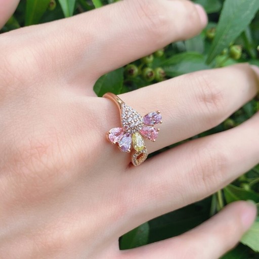 Anello da donna con fiore D2979