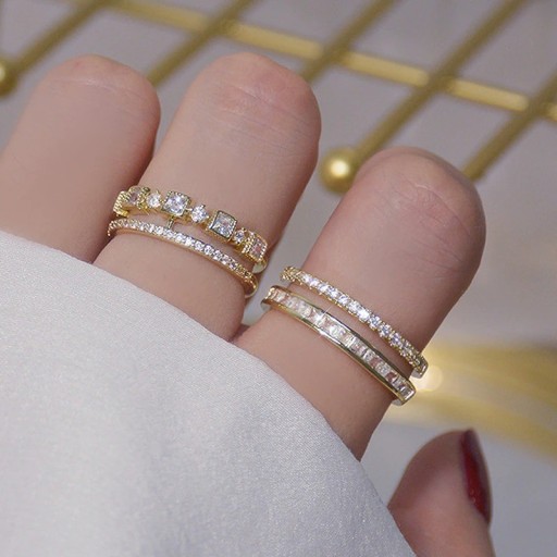 Anello doppio da donna