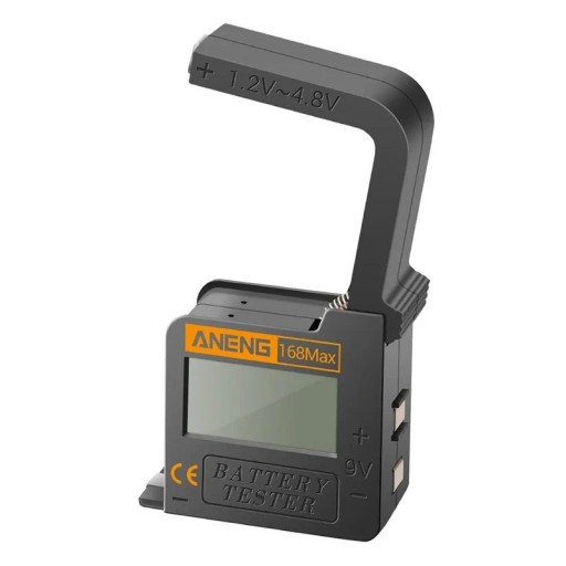 ANENG 168Max Digital Batteritester AAA AA Knapcelle Kapacitets- og Belastningsmåler LCD-Display Lithium Batterianalysator