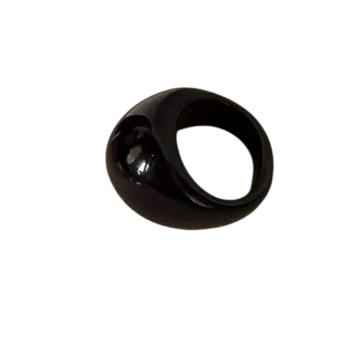 Anillo de acrílico para mujer tamaño 1,8 mm Anillo redondo voluminoso Joya de moda ligera Diseño colorido Accesorio elegante para el uso diario