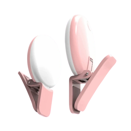 Anillo de luz LED con clip y carga USB, lámpara portátil para selfies con el móvil y vídeos en directo, luz complementaria universal para fotografía.