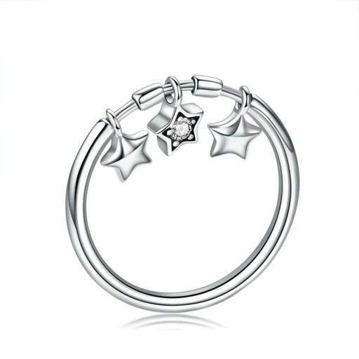 Anillo de mujer con estrellas D1835