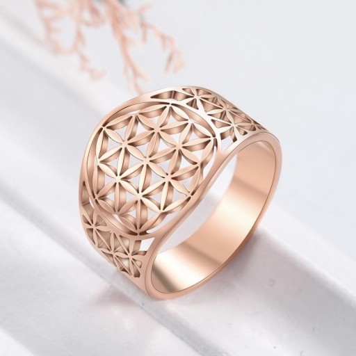 Anillo de mujer con flores D2632