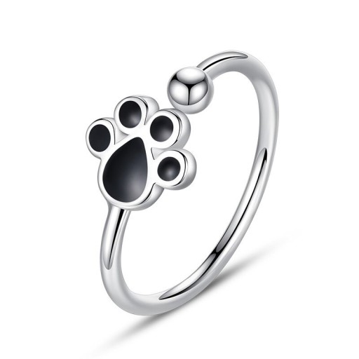 Anillo de mujer con huella de pata D2387