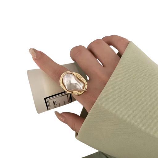 Anillo de mujer elegante Tamaño ajustable Diseño abierto Forma irregular del ojo Aleación de zinc Joyería de moda para uso diario