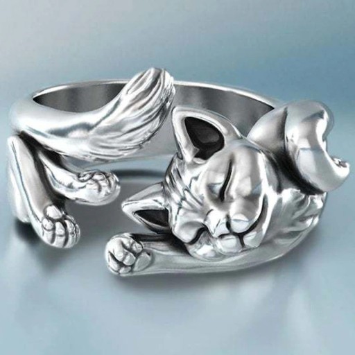 Anillo de mujer gato D1127