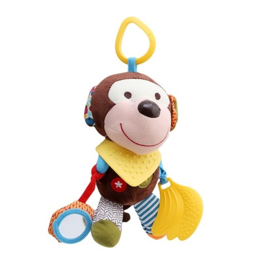 Animal de peluche colgante con mordedor