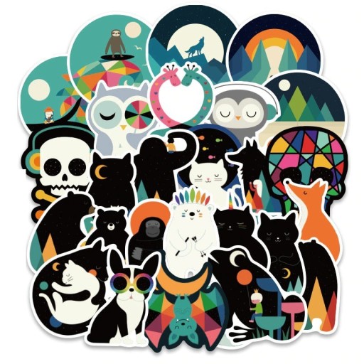 Animal Stickers 100 pcs E299