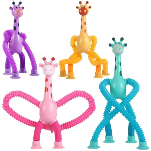 Animalito con ventosas y tubos flexibles Juguete antiestrés para niños y adultos Figura flexible extensible