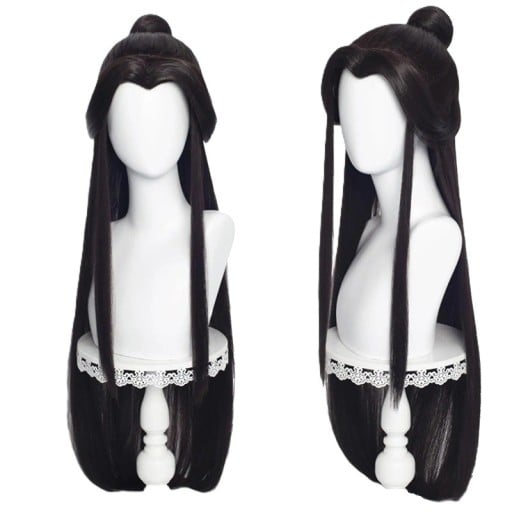 Anime paruka cosplay kostým Xie Lian Heaven Official’s Blessing syntetické provedení dlouhý stylizovaný účes pro cosplay