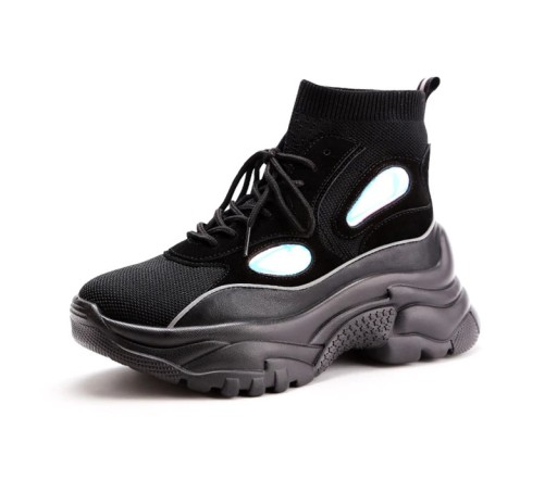 Ankelsneakers för kvinnor på en hög plattform J1107