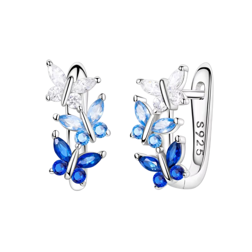 Anmutige Schmetterlingsohrstecker 925 Silber für Frauen Symbol der Transformation und Wiedergeburt Zartes Design für den Alltag