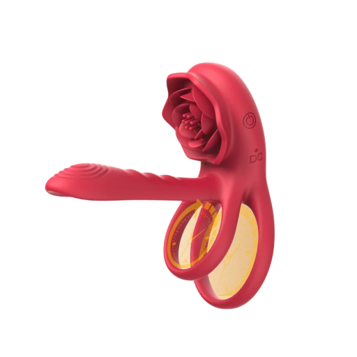 Anneau vibrant en silicone avec womanizer en forme de rose 10 modes de vibration chargement USB étanche emballage discret