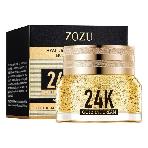 Anti-Falten-Augencreme 40 g mit Hyaluronsäure und Gold Feuchtigkeitsspendend Aufhellend Hautstraffend Reduzierung von Schwellungen