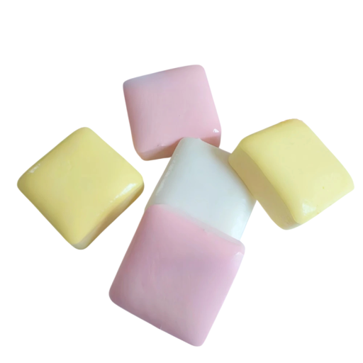 Antistress knijp speelgoed Squishy Melk Cake 8 × 8 × 3 cm zachte PU-schuim langzaam terugkerende ontspanningshulp voor in de hand
