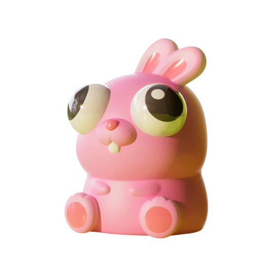 Antistress knijphaas 8 cm Schattig diertje met grote ogen Speelgoed voor kinderen en volwassenen tegen stress