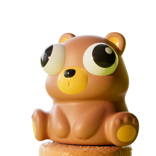 Antistress-Knuddeltier Bär 7 cm Niedliches Tier mit großen Augen Spielzeug für Kinder und Erwachsene gegen Stress