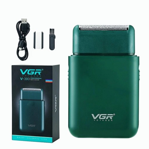 Aparador profissional para cabelo e barba Mini aparador com cabeça flutuante e duas lâminas Aparador portátil recarregável para homens 9,3 x 5,5 x 1,5 cm